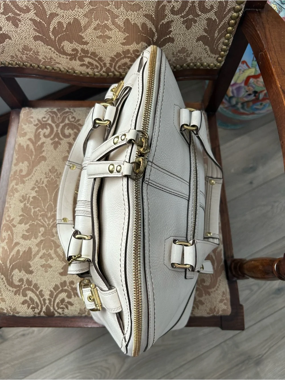 COACH Y2K Large leather Miranda Satchel White / Gold Hardware